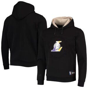 NBA x Hugo Boss Men's Los Angeles Lakers Black Logo Pullover Hoodie Size M